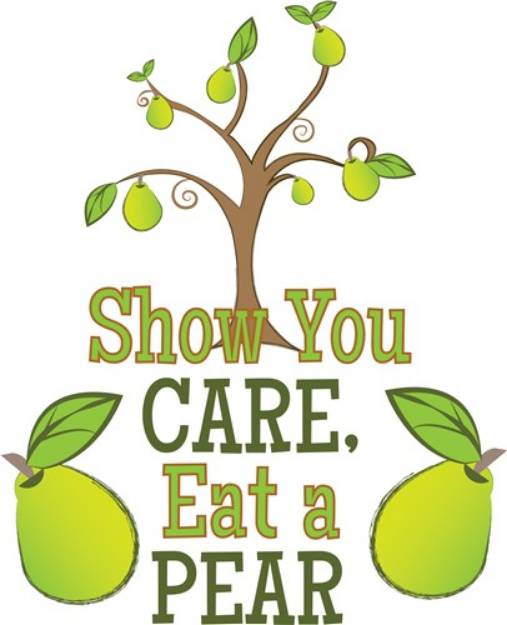 Picture of Eat A Pear SVG File