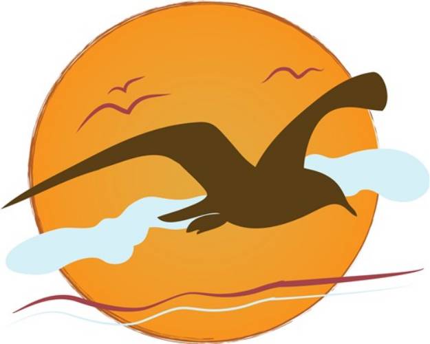 Picture of Seagull Sunset SVG File