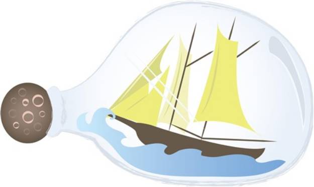 Picture of Ship In Bottle SVG File