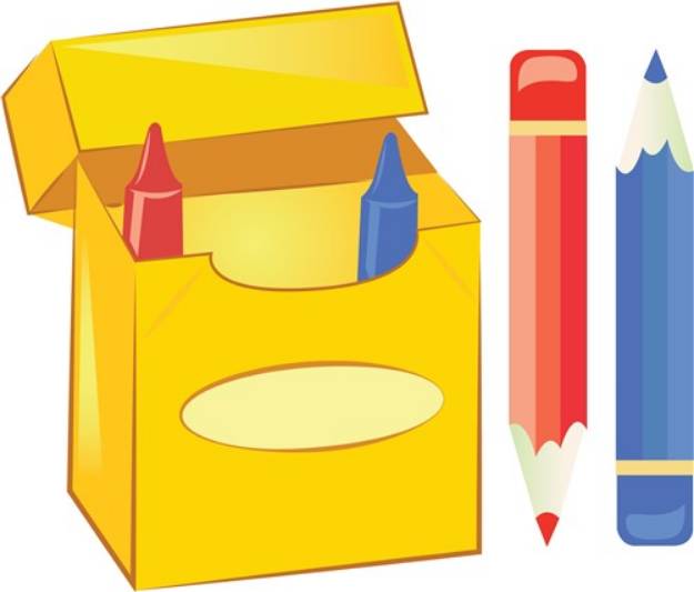 Picture of Crayons & Pencils SVG File