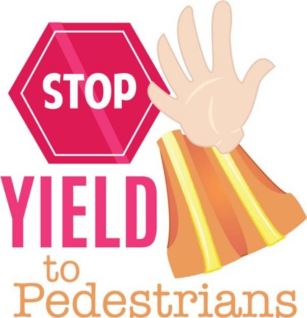 Picture of Yield To Pedestrians SVG File