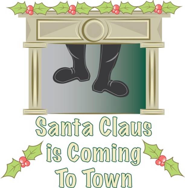 Picture of Santa Is Coming SVG File