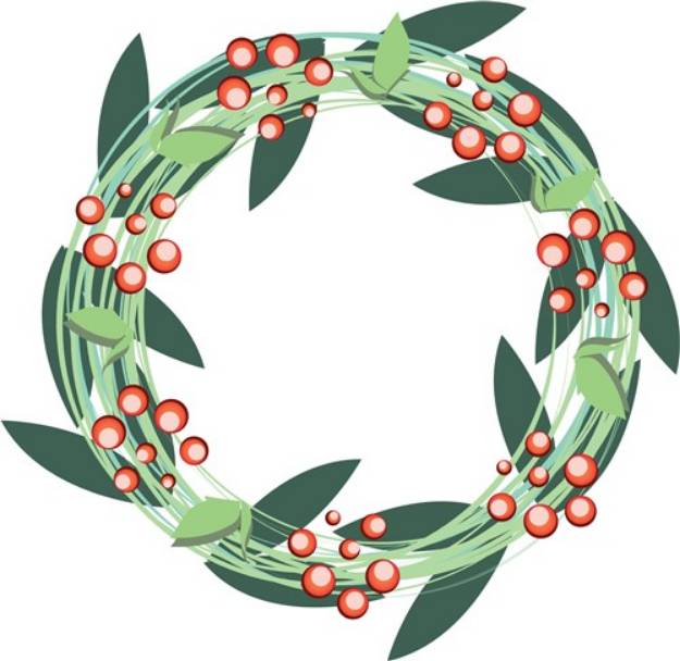 Picture of Holly Wreath SVG File