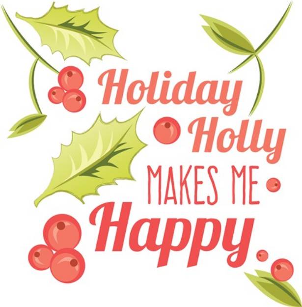 Picture of Holiday Holly SVG File