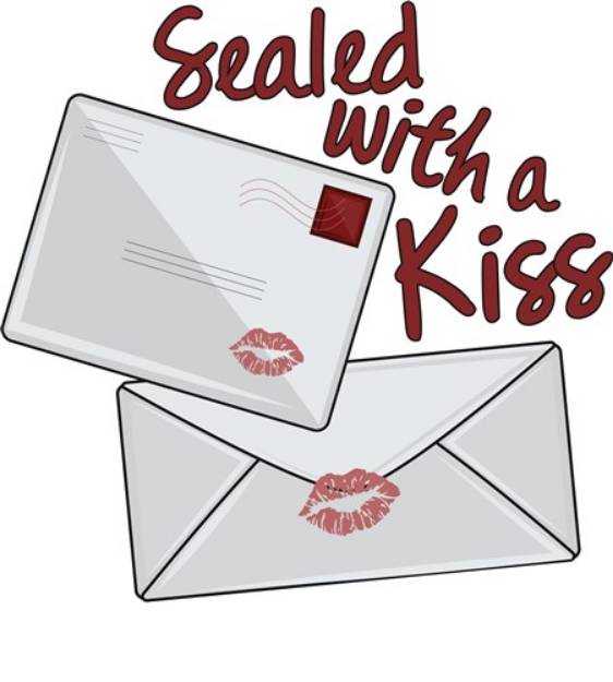 Picture of Sealed Wtih Kiss SVG File