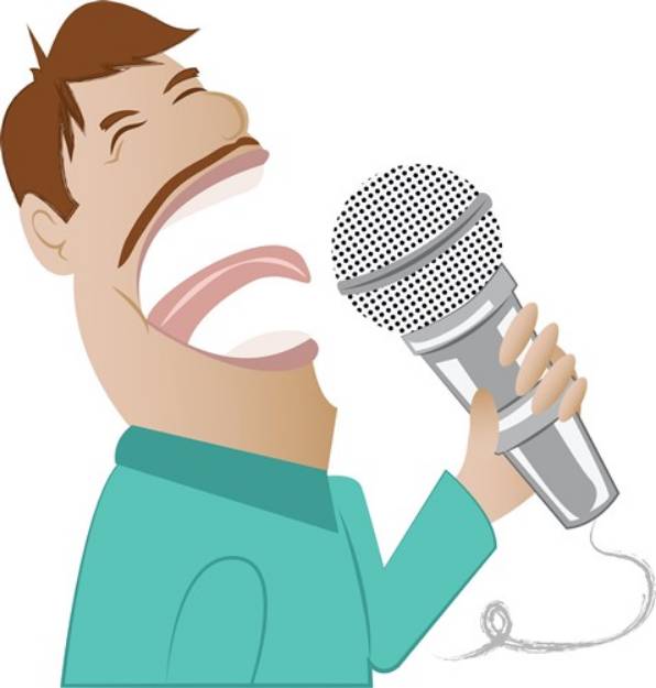 Picture of Karaoke Man SVG File