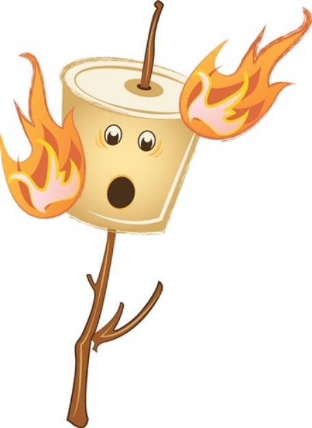 Picture of Flaming Marshmallow SVG File