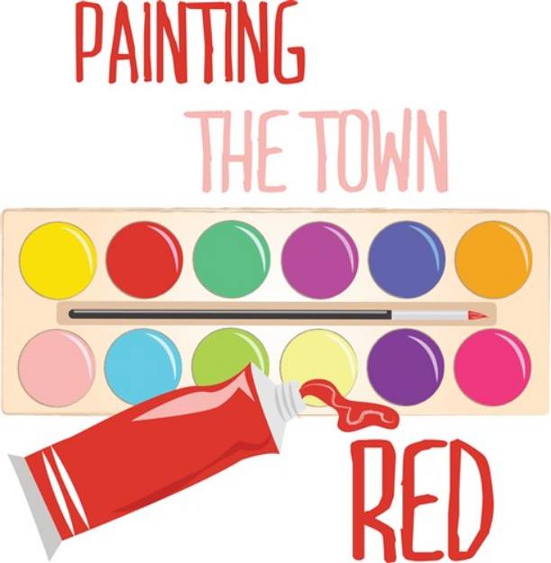 Picture of Paint Town Red SVG File