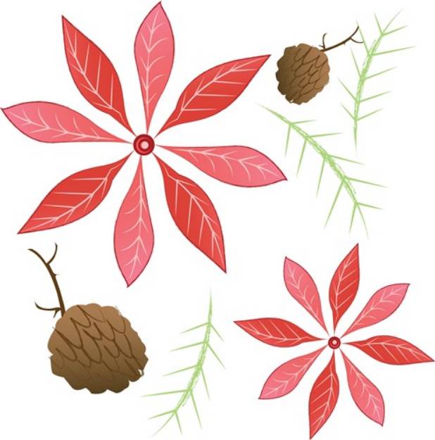 Picture of Poinsetta Bloom SVG File