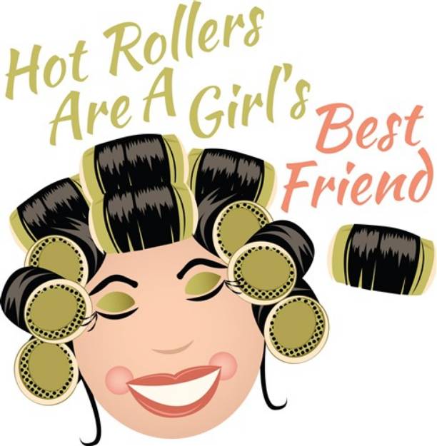 Picture of Hot Rollers SVG File