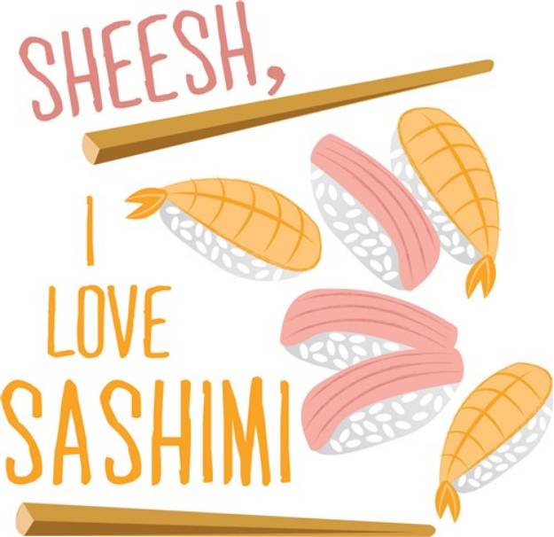 Picture of I Love Sashimi SVG File