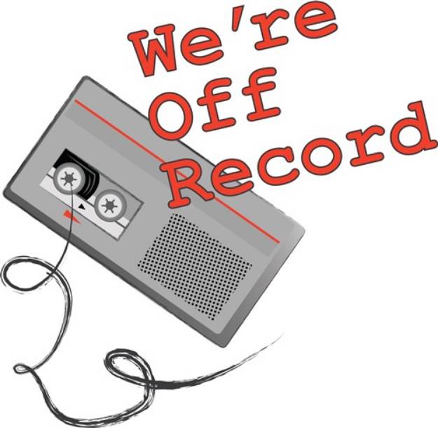 Picture of Were Off Record SVG File