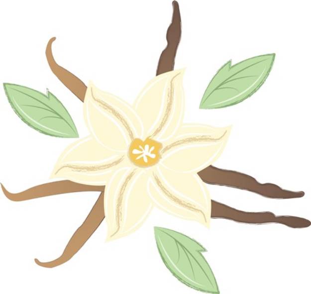 Picture of Vanilla Flower SVG File