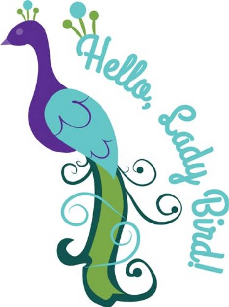 Picture of Hello, Peacock! SVG File