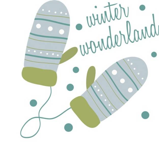 Picture of Winter Wonderland Mittens SVG File