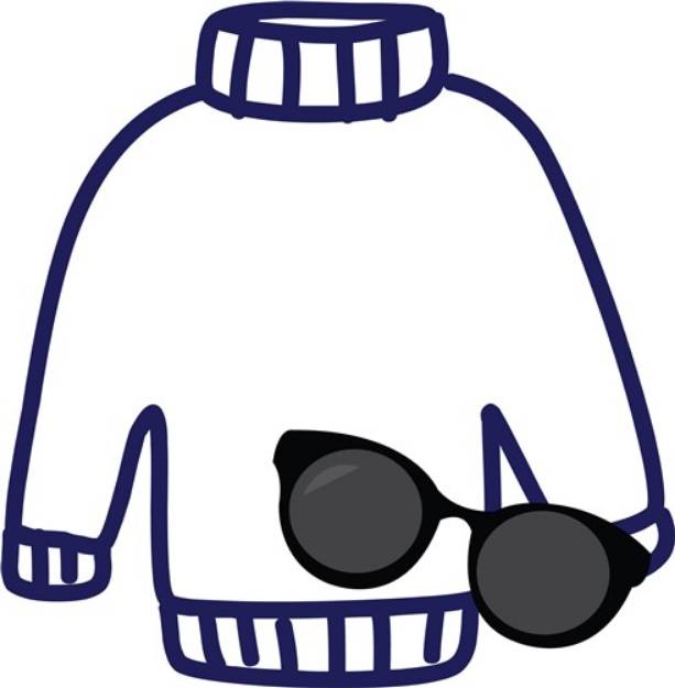 Picture of Sweater & Glasses SVG File