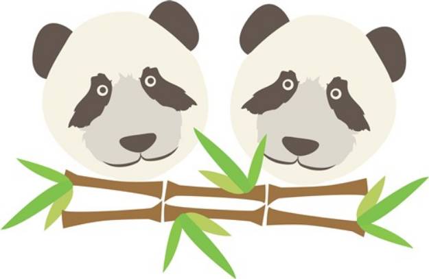 Picture of Two Pandas SVG File