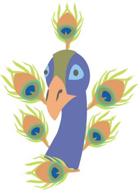 Picture of Peacock Head SVG File