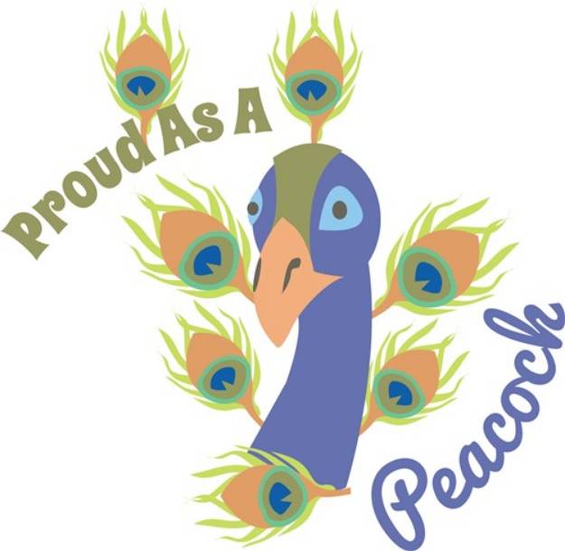 Picture of Proud As A Peacock SVG File