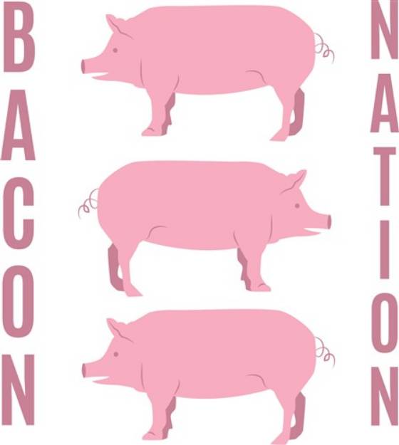 Picture of Bacon Nation SVG File