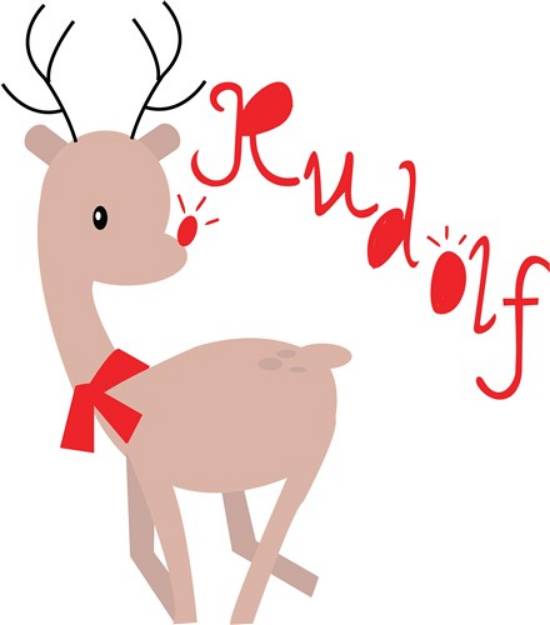 Picture of Rudolf Reindeer SVG File