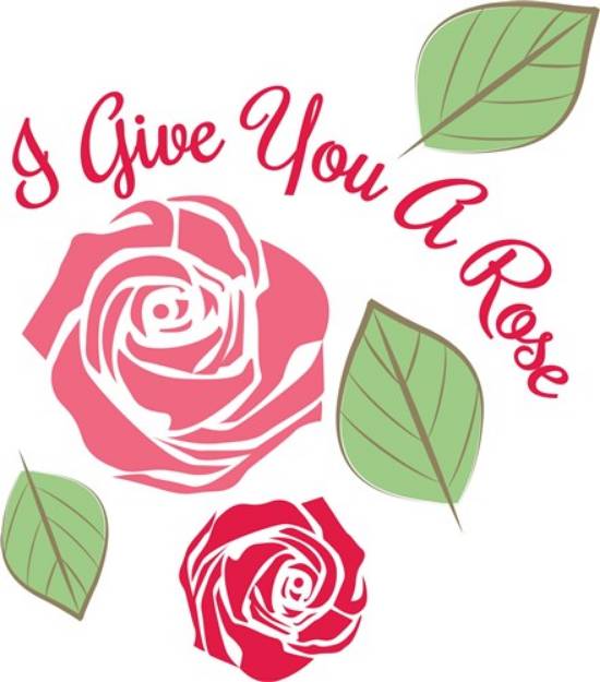 Picture of Give A Rose SVG File