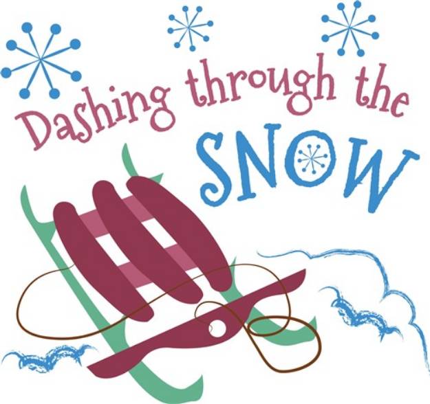 Picture of Dashing Through Snow SVG File