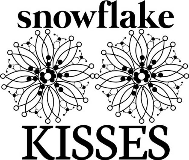 Picture of Snowflake Kisses SVG File