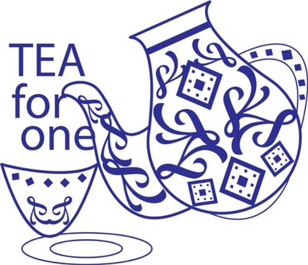 Picture of Tea For One SVG File