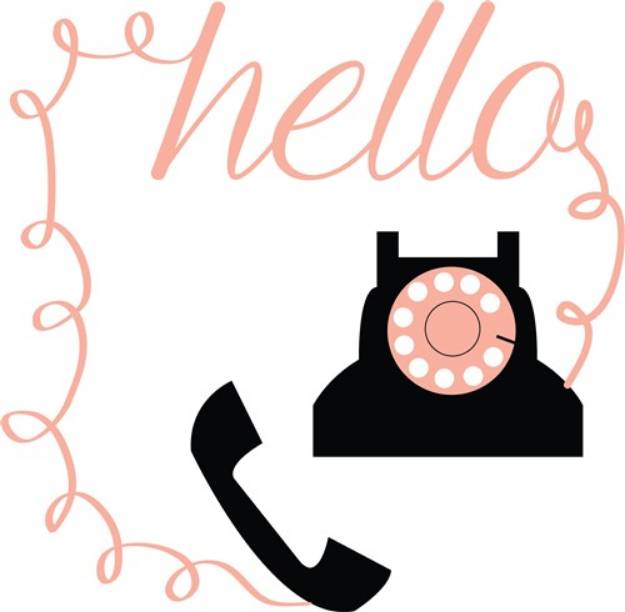 Picture of Hello Telephone SVG File