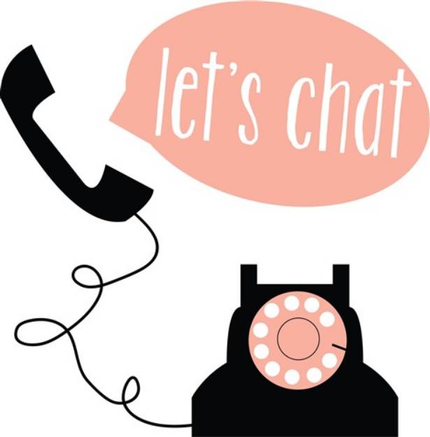 Picture of Lets Chat Telephone SVG File