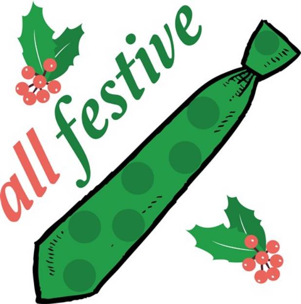 Picture of All Festive Necktie SVG File