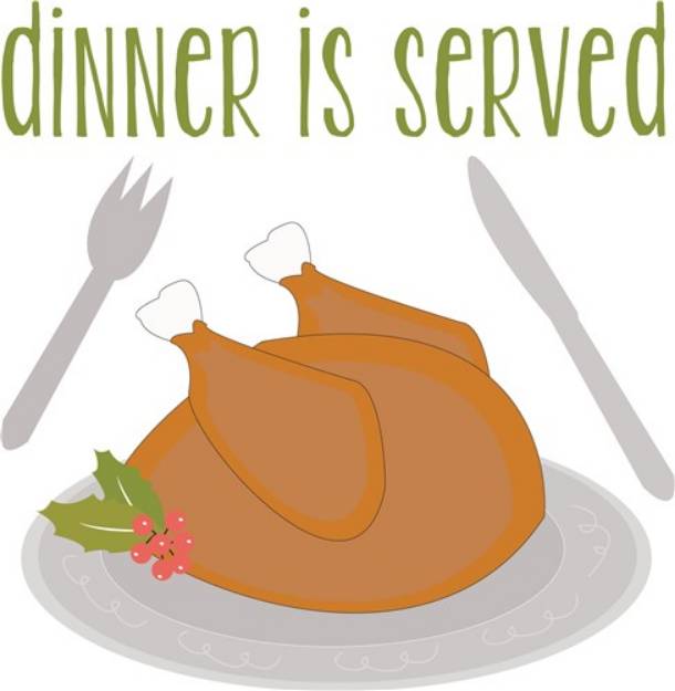 Picture of Dinner Is Served SVG File