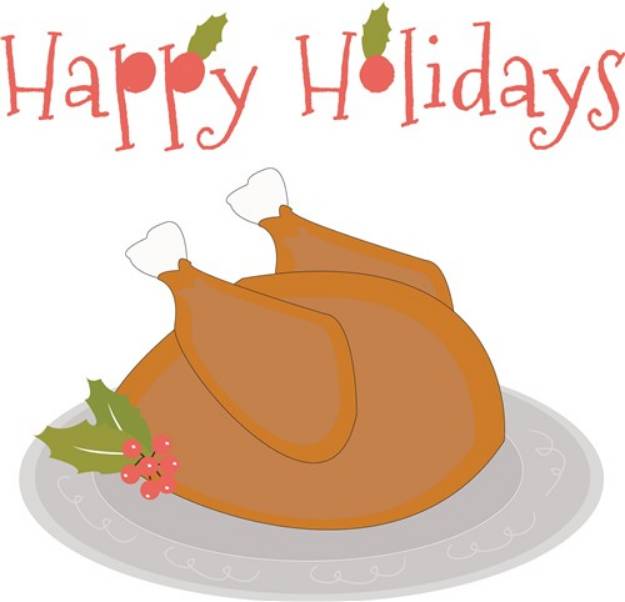 Picture of Happy Holidays Turkey SVG File