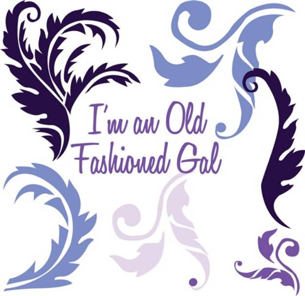 Picture of An Old Fashioned Girl SVG File