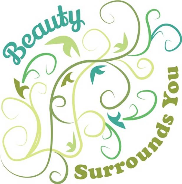 Picture of Beauty Surrounds You Vines SVG File