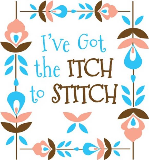 Picture of Itch To Stitch Floral SVG File