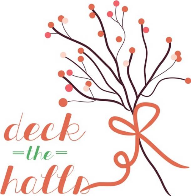 Picture of Deck The Halls Holly SVG File
