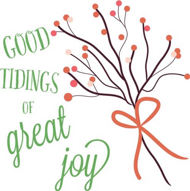 Picture of Good Tidings Holly SVG File