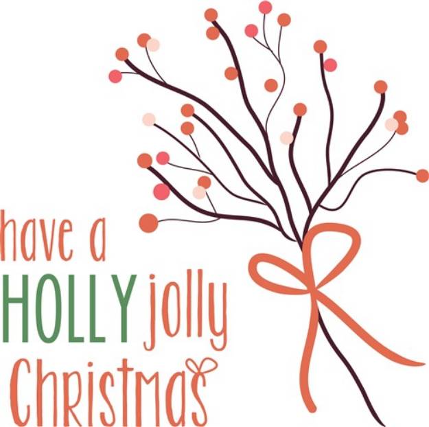 Picture of Holly Jolly Christmas! SVG File