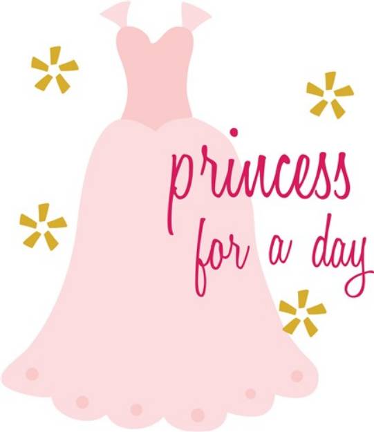 Picture of Princess For A Day Gown SVG File