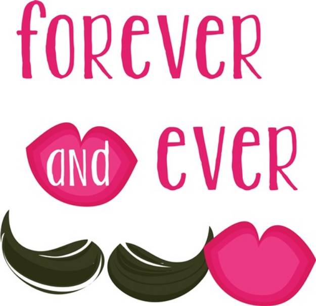 Picture of Forever & Ever Mustache Lips SVG File