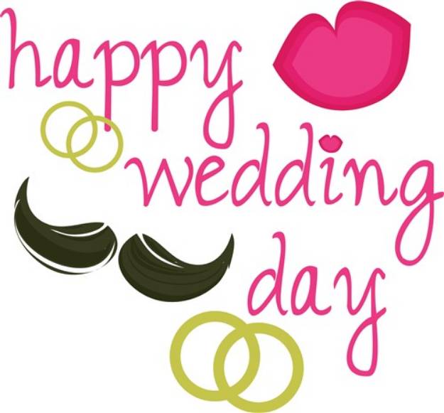 Picture of Happy Wedding Day SVG File
