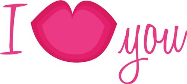 Picture of I Love You Lips SVG File