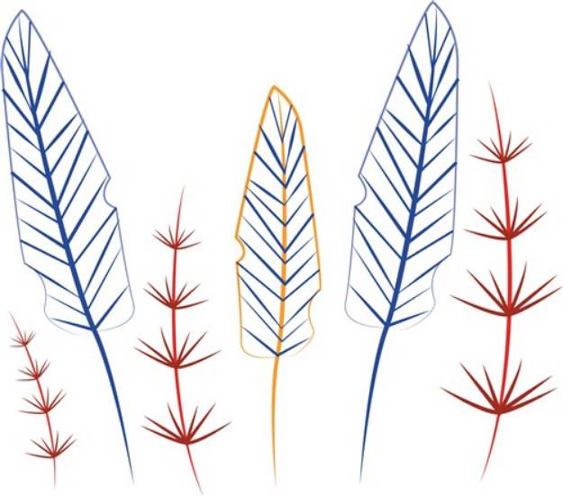 Picture of Feathers & Plants SVG File