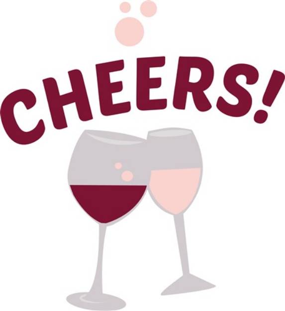 Picture of Cheers! Wine SVG File