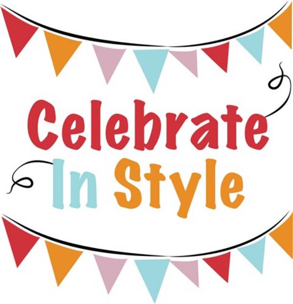Picture of Celebrate In Style Banner SVG File