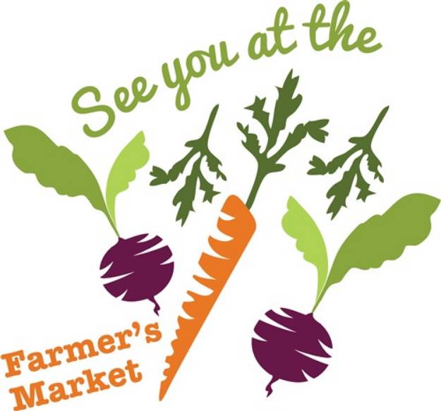 Picture of Farmers Market Carrots Beets SVG File