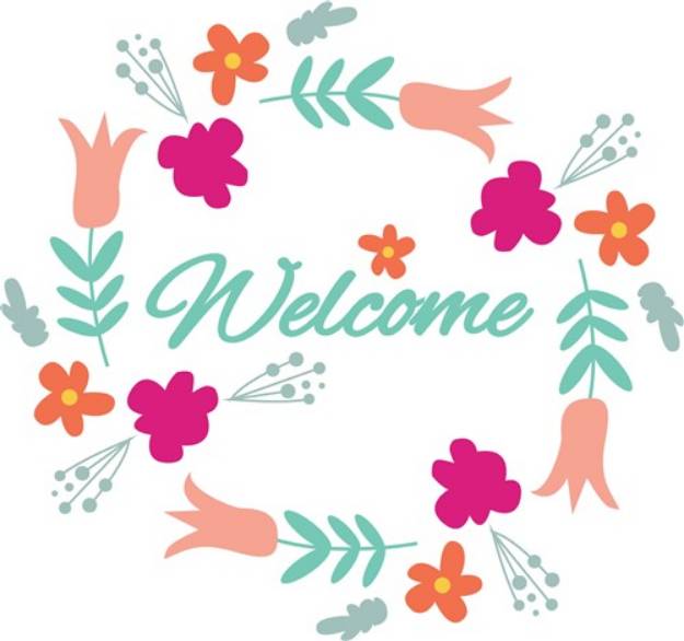 Picture of Welcome Spring Floral SVG File