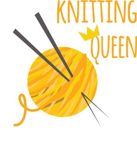 Picture of Knitting Queen Yarn SVG File
